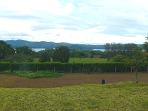 The beatifully prepared hilltop lots have wide views of the lake and three volcanos.